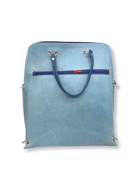 WINTER BERRIES      large bag / rucksack      (Light blue, navy & red)