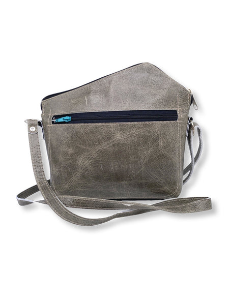 BRANCH medium/small triangular bag (grey/black & teal)