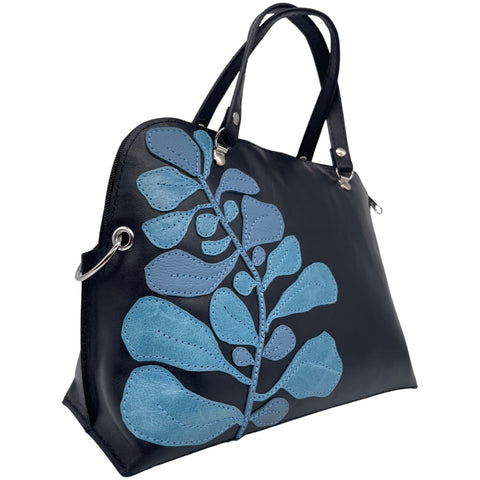 FIG LEAVES small bag (black & blue)