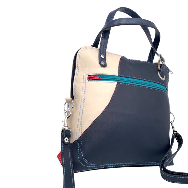 FLUID medium bag (blue, red & cream)