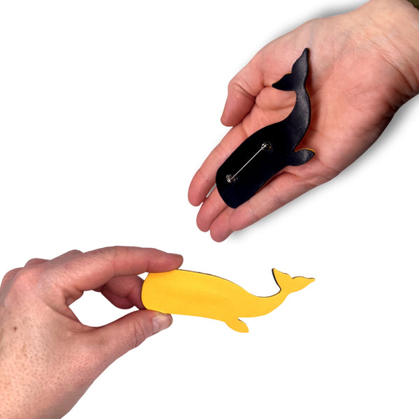 WHALE brooch