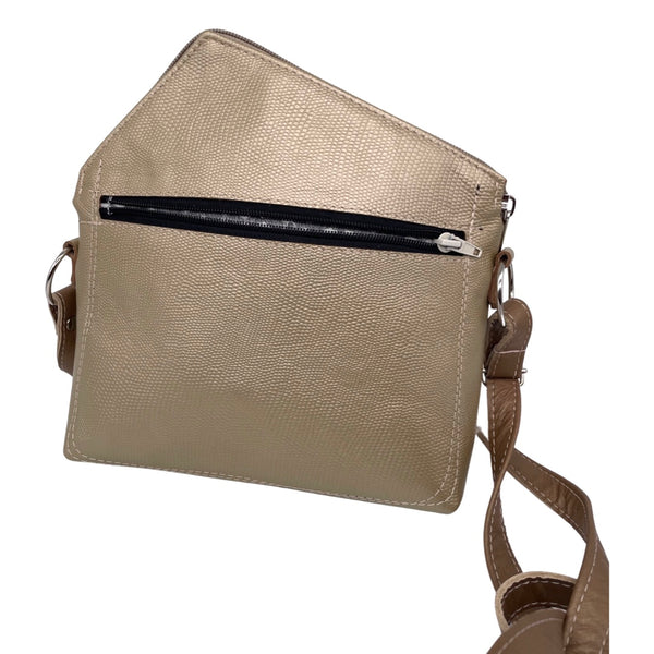 GRASS small triangular bag (bronze & black)