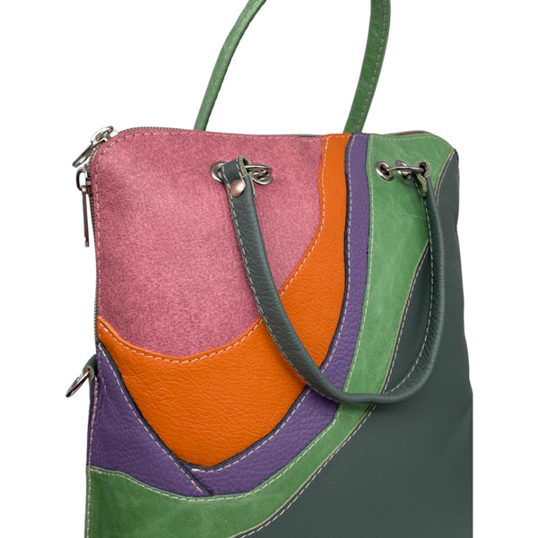 FLUID large bag / rucksack  (greens, pink, orange, lilac)