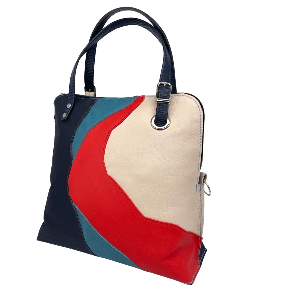 FLUID medium bag (blue, red & cream)