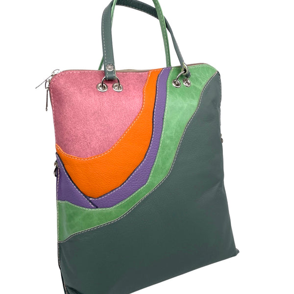 FLUID large bag / rucksack  (greens, pink, orange, lilac)