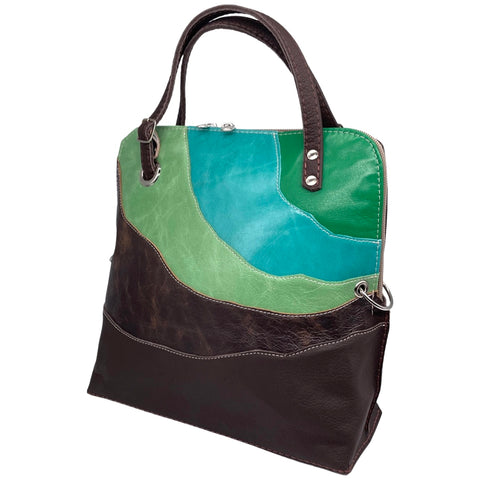 FLUID medium bag (brown, teal, green)