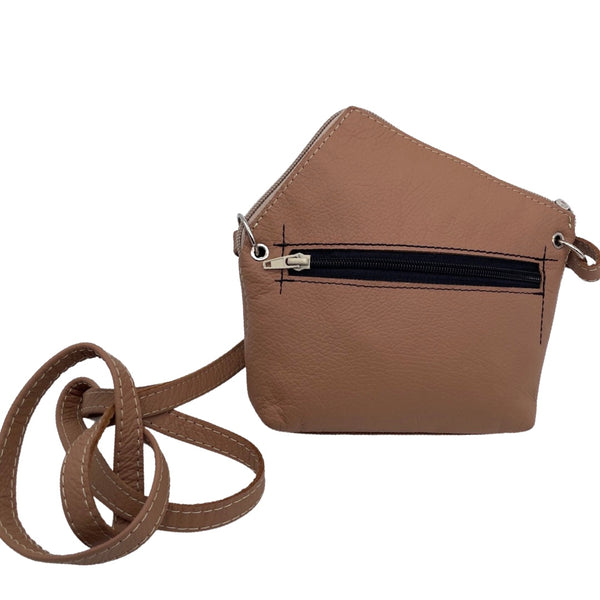 GRASS Xsmall triangular bag (beige, cream & black)
