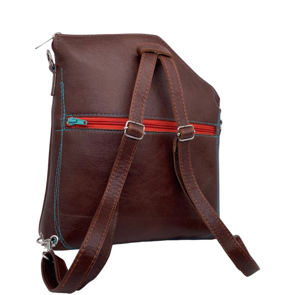 GRASS medium triangular bag / rucksack (brown)